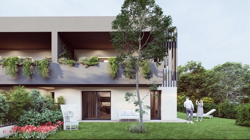 Vigodarzere loc. Saletto. In quartiere esclusivo, unità con giardino oppure terrazzo abitabile