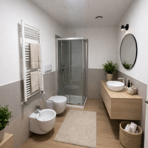 Le immagini presentano un allestimento di home staging virtuale.