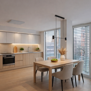 Le immagini presentano un allestimento di home staging virtuale.