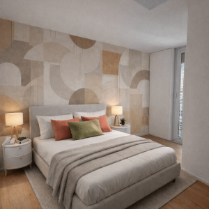 Le immagini presentano un allestimento di home staging virtuale.